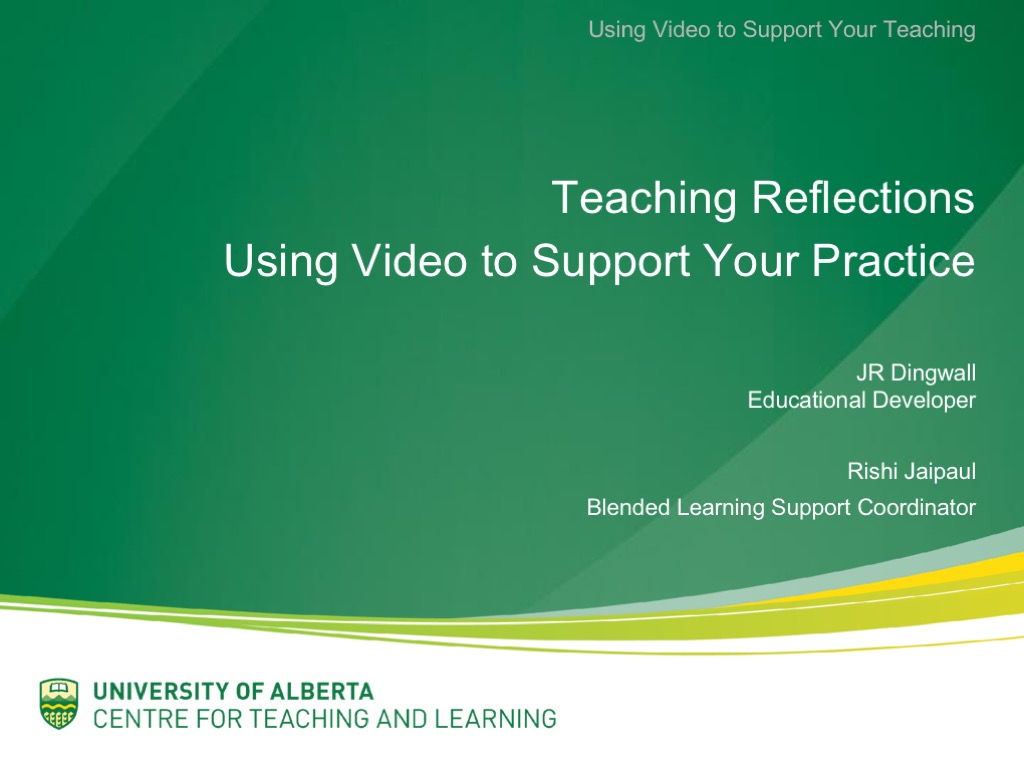 Learning Reflection Video Teaching Reflections – Using Video to Support Your Practice – JR ...